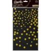 Folieborddug B&C med guldprikker sort 137x183 cm