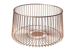 FRUIT BASKET COPPER PLATED D30XH15.5CM
