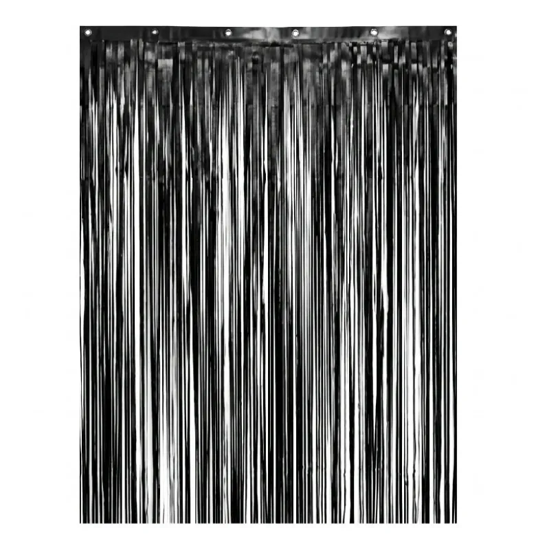 Frynsegardin B&C mat sort 100 x 200 cm