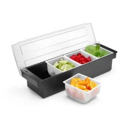 Garnitureholder med 4 beholdere
