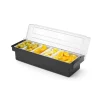 Garnitureholder 5 rum sort ABS