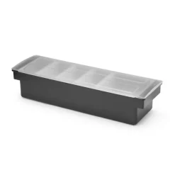 Garnitureholder 5 rum sort ABS