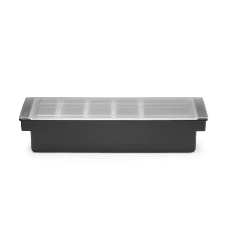 Garnitureholder 5 rum sort ABS