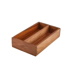 GenWare Acacia Wood Bestikbakke med 2 rum