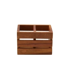 GenWare Acacia Wood Bestikholder med 2 rum