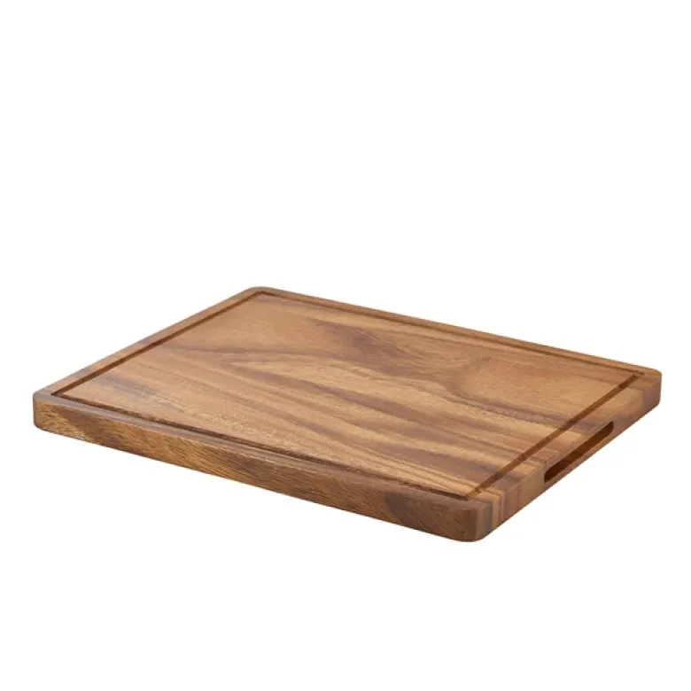 Genware Acacia Wood Serveringsbræt 28 x 20 x 2 cm