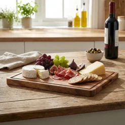 Genware Acacia Wood Serveringsbræt 34 x 22 x 2 cm