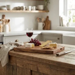 Genware Acacia Wood Serveringsbræt 34 x 22 x 2 cm