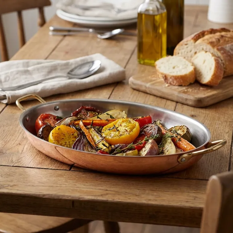 GenWare Copper Plated Oval fad 37,5 x 26 cm