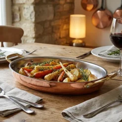 GenWare Copper Plated Oval fad 30 x 21 cm