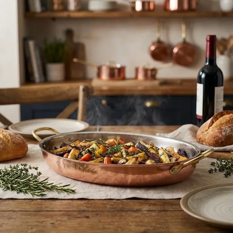 GenWare Copper Plated Oval fad 34 x 23 cm