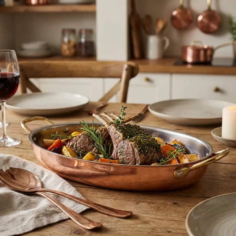 GenWare Copper Plated Oval fad 34 x 23 cm