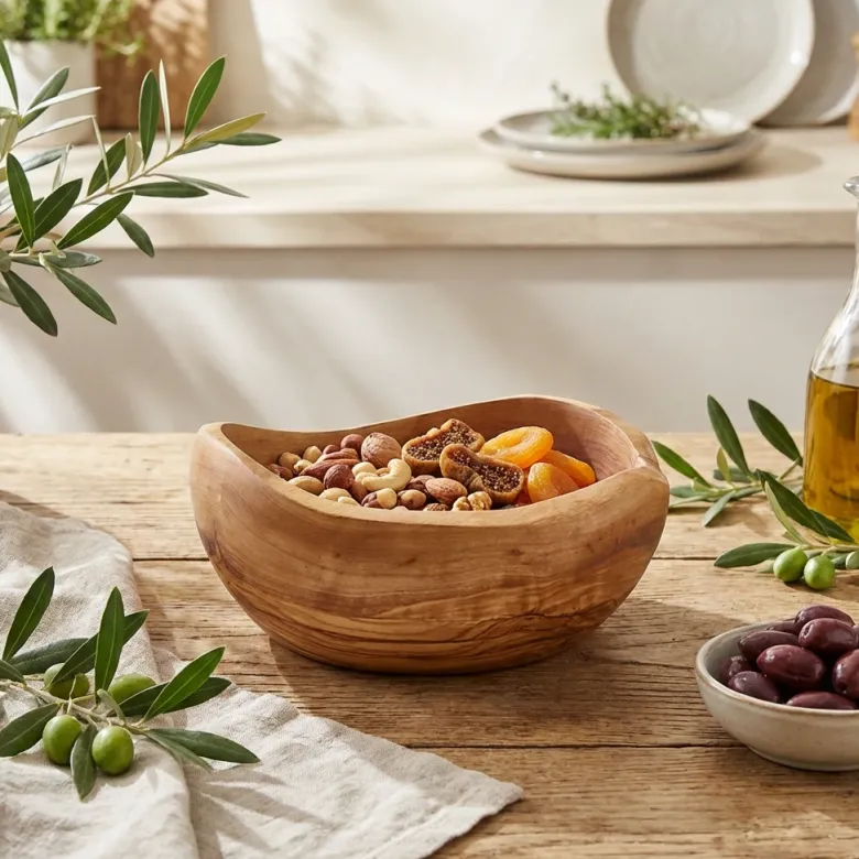 GenWare Olive Wood Rustik skål 15 cm