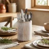 GenWare White Wash Cylindrisk bestik i akacietræ