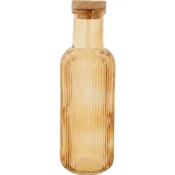 Glasflaske med Korkprop Okker 1L Ø8,7x27,8cm