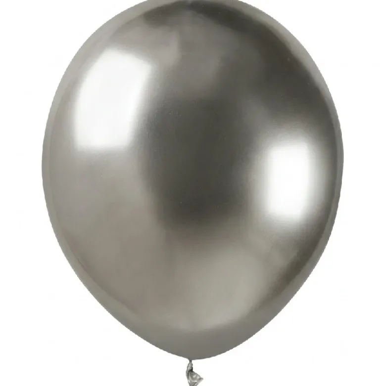 Glinsende balloner AB50 5" sølv / 100 stk.
