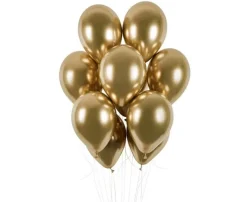 Glinsende balloner GB120 33cm guld 50 stk.