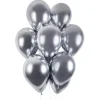 Glinsende balloner GB120 33cm sølv 50 stk.