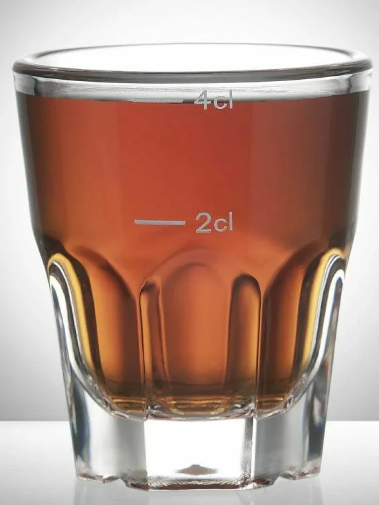 Granity shotglas i plast 4 cl