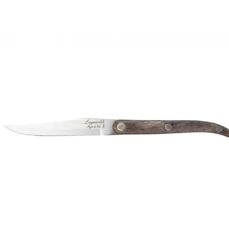 Grillknive Laguiole Grå Pakka glat SÆT 6 SdV