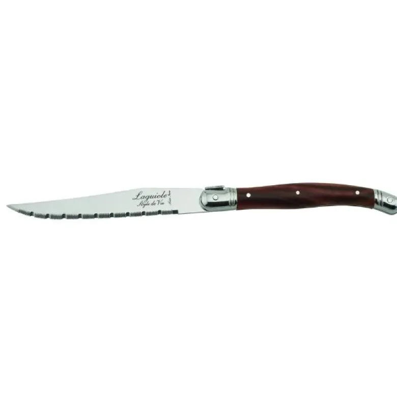 Grillknive Laguiole Mørkt Træ SÆT 6 SdV