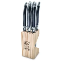 Grillknive Laguiole Sort SÆT 6 SdV