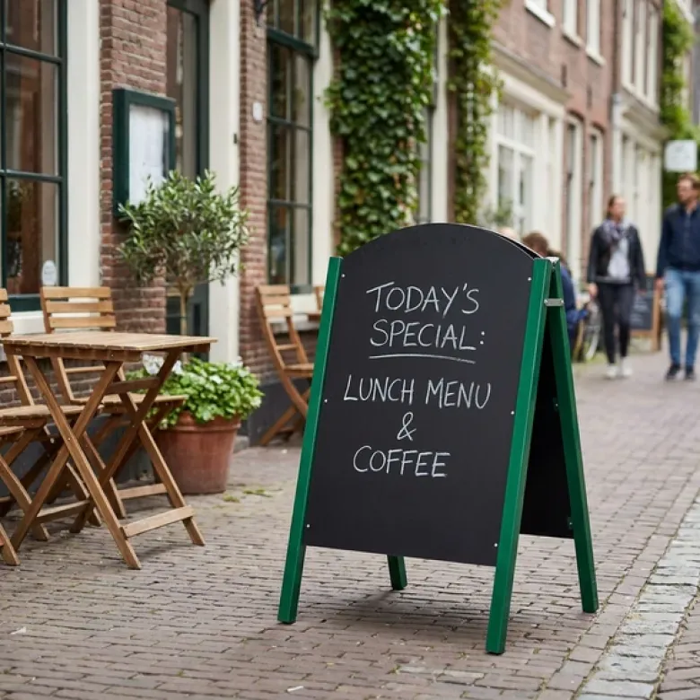 Grøn Metal Sided A-Board 1100mm x 680mm