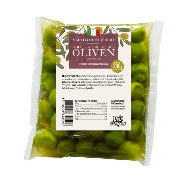 Grønne Oliven Nocellara Del Belice 200g