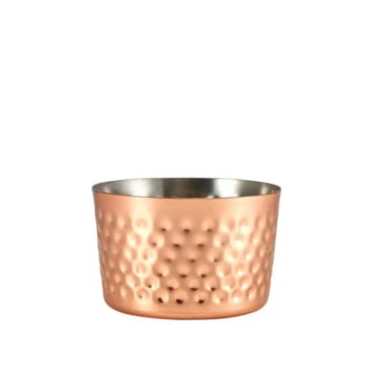 Hammeret Mini Serveringskop i Kobber fra GenWare 8 x 5 cm