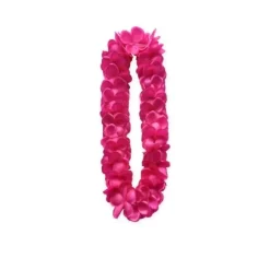 Hawaiiansk blomsterkæde satin lyserød