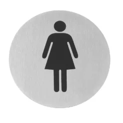 Hendi Dørskilt Toilet Herre/Dame Rustfrit Stål