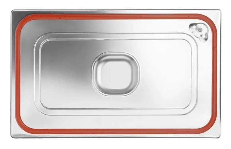 Hendi GN-låg GN 1/1 med Silikonekant Rustfrit Stål