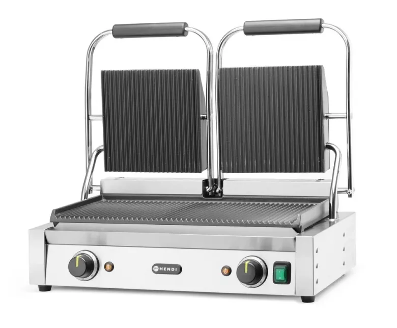 Hendi Kontaktgrill Dobbelt Rillet/Rillet
