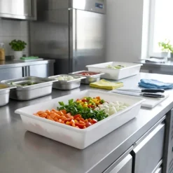 Hendi Prep-bakke Hvid Plast