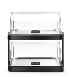 Hendi UNIQ Duo Køledisplay Roll Top Sort 2xGN 1/1
