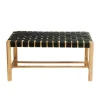 Hâws Nooka bænk sort reb 90x45x33 cm