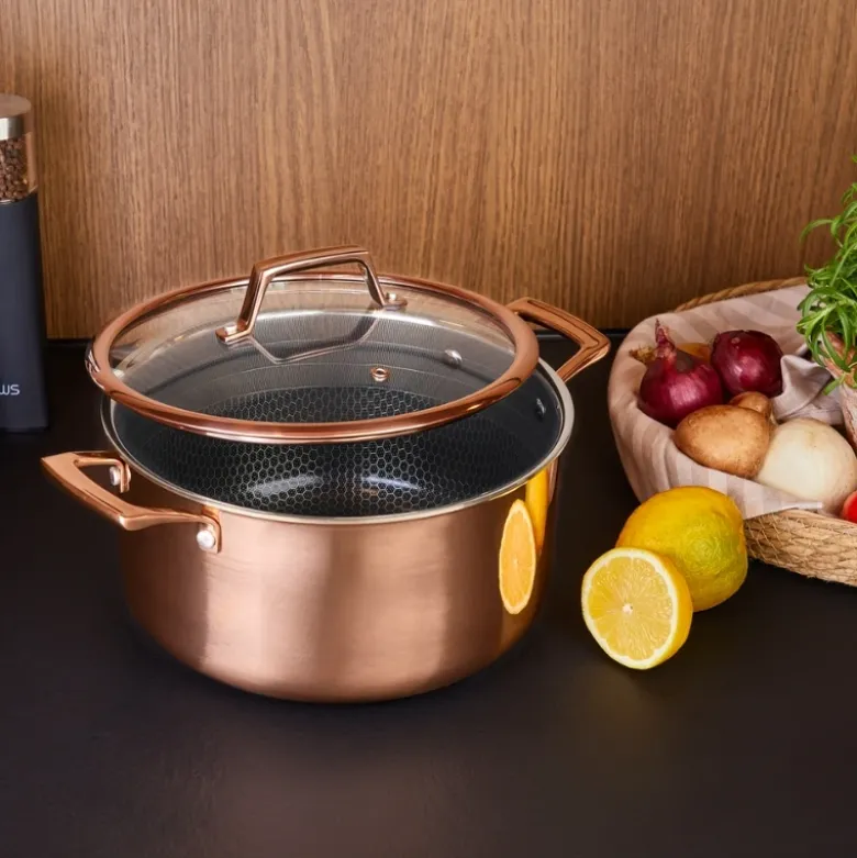 Hâws Santo Gryde 5,8 L med låg og hybridbelægning – Rose Gold