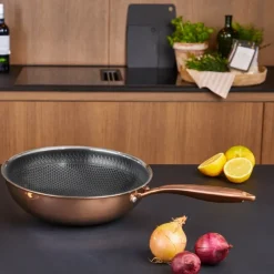 Hâws Santo Wok 28 cm med hybridbelægning – Rose Gold