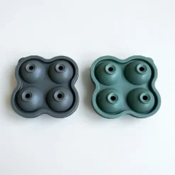 Isterningform til 4 kugler i silikone 12x12x5 cm assorteret