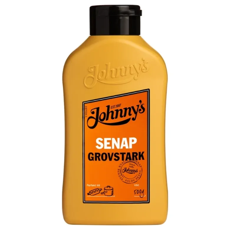Johnnys grovstærk sennep 500g