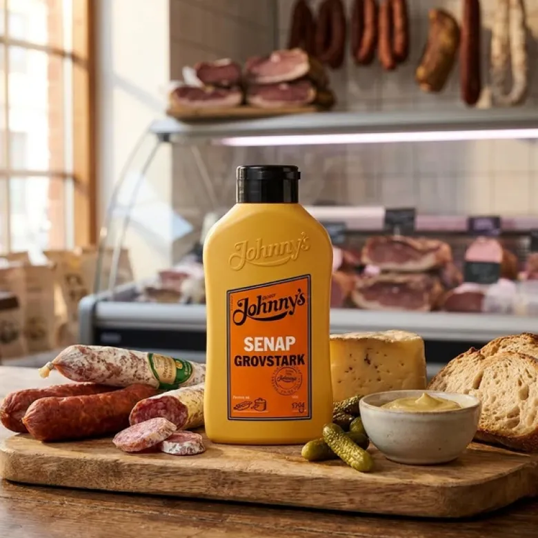 Johnnys grovstærk sennep 500g