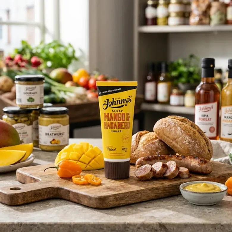 Johnnys Mango & Habanero sennep 200g