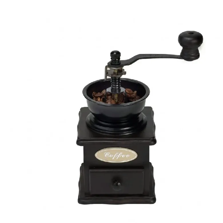 Kaffekværn Retro Sort Træ