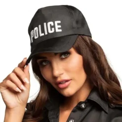Kasket "Politi" sort