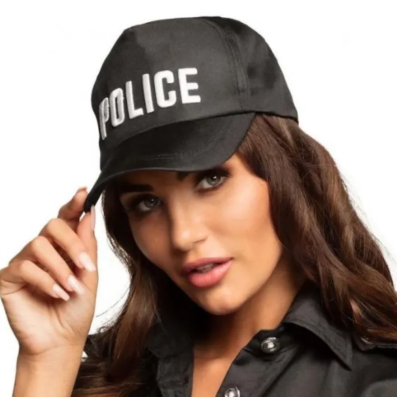 Kasket "Politi" sort