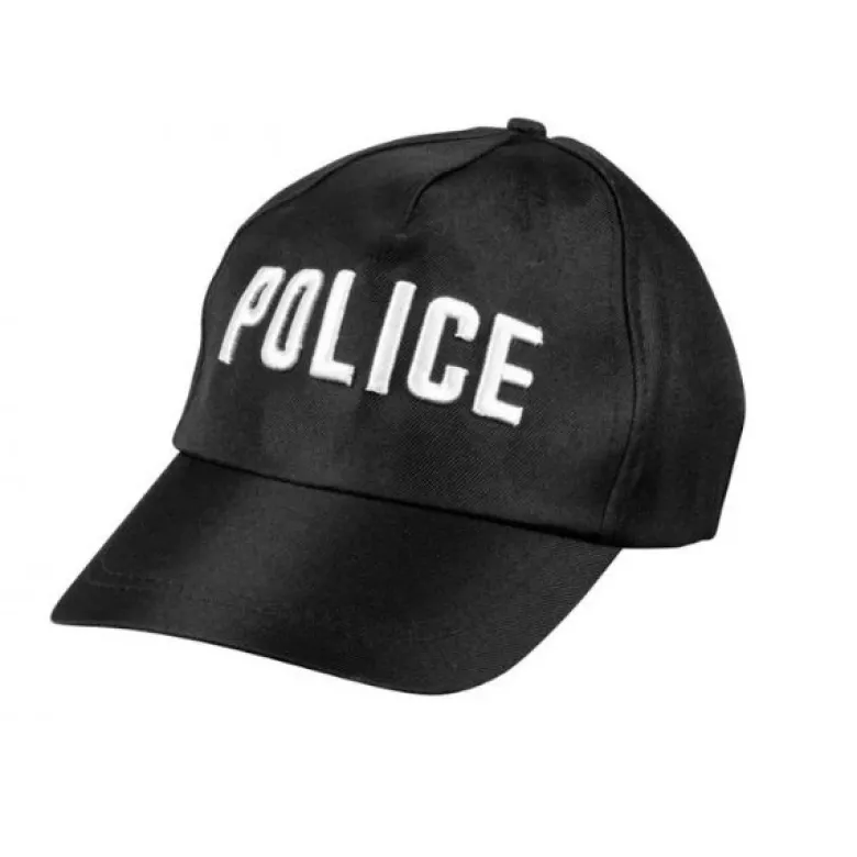 Kasket "Politi" sort