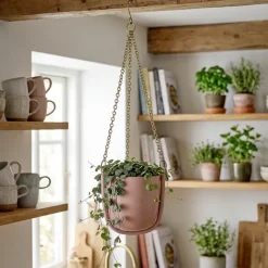 Kati Hængeurtepotte, Rosa, Metal
