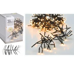 Klynge lys 384 LED lys varm hvid