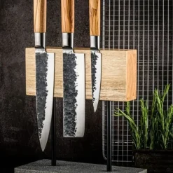 Knive 3-del Smedet Oliven SdV 20/18/13cm