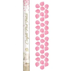 Konfettikanon - rosenblade pink tekstil / 60 cm